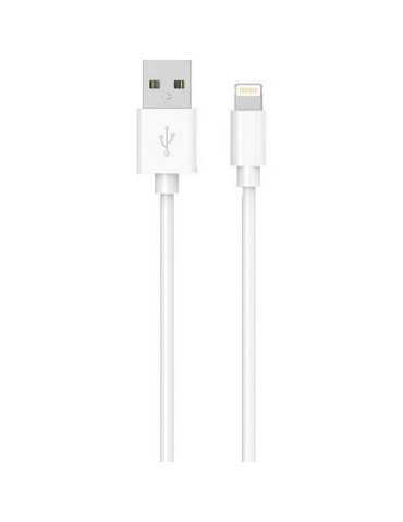 Cable USB-a / Lightning 1M 2,4A Blanco [LOTE DE 4 Unidades] METRONICA