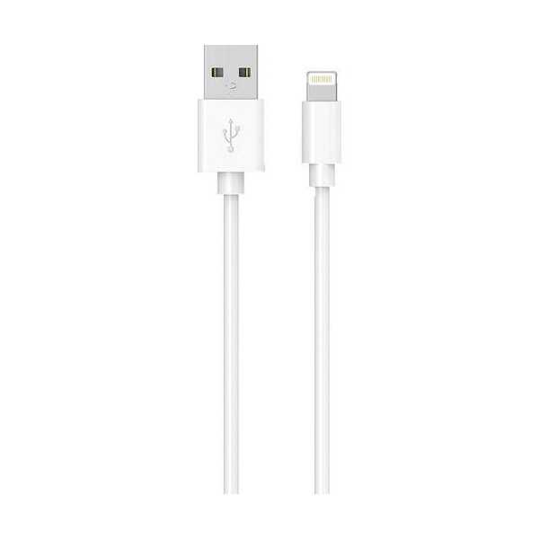 Cable USB-a / Lightning 1M 2,4A Blanco [LOTE DE 4 Unidades] METRONICA