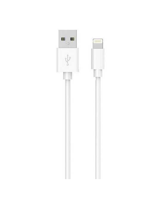 Cable USB-a / Lightning 1M 2,4A Blanco [LOTE DE 4 Unidades] METRONICA