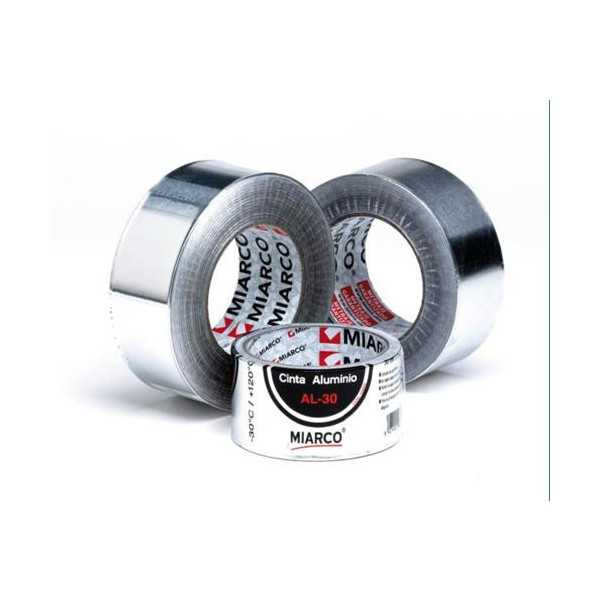 Cinta al. AL-30 AC Plata 50 mm X 50 m 11923 [LOTE DE 4 Unidades] MIARCO
