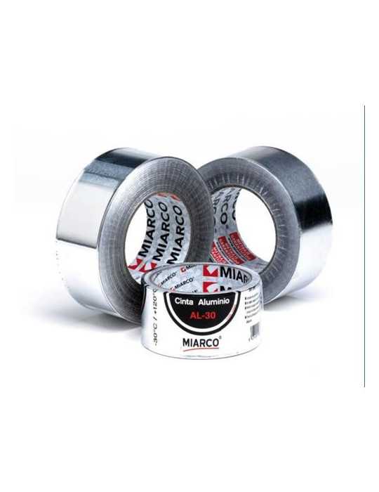 Cinta al. AL-30 AC Plata 50 mm X 50 m 11923 [LOTE DE 4 Unidades] MIARCO