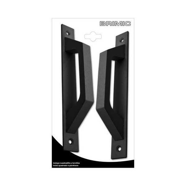 Asa Placa Recta 6804 Aluminio Negro (BL-2) 17107 [LOTE DE 4 Unidades] MICEL