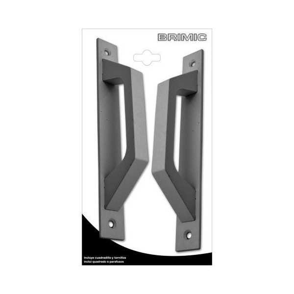 Asa Placa Recta 6804 Aluminio Plata (BL-2) 17108 [LOTE DE 2 Unidades] MICEL