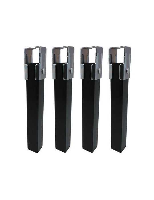 Juego 4 Patas Somier PT25 250X35X35MM sin R Negro [LOTE DE 2 Unidades] MICEL
