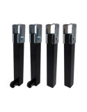Juego 4 Patas Somier PT25 265X30X30MM con R Negro [LOTE DE 4 Unidades] MICEL