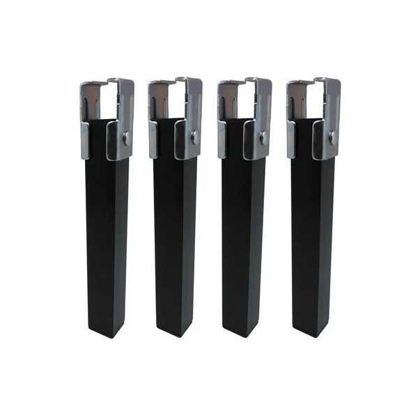 Juego 4 Patas Somier PT25 265X30X30MM sin R Negro [LOTE DE 4 Unidades] MICEL