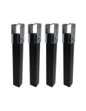 Juego 4 Patas Somier PT25 265X30X30MM sin R Negro [LOTE DE 4 Unidades] MICEL