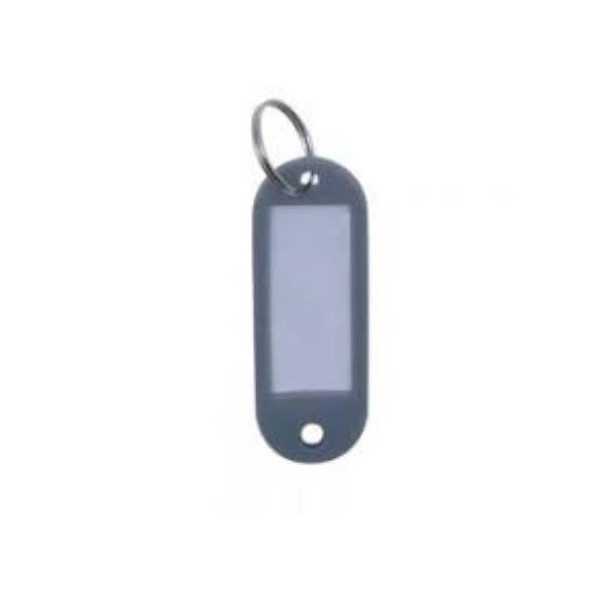 Llavero Portaetiquetas Gris (BOLSA-100) [LOTE DE 4 Unidades] MICEL