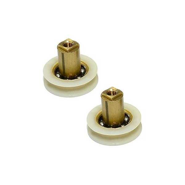 Rodamiento Mampara Tubo RD02 24MM Blanco [LOTE DE 6 Unidades] MICEL