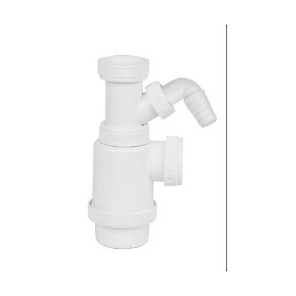 Sifón Botella Extensible 1 1/2 con Toma Lavadora M-113 [LOTE DE 8 Unidades] MIRTAK