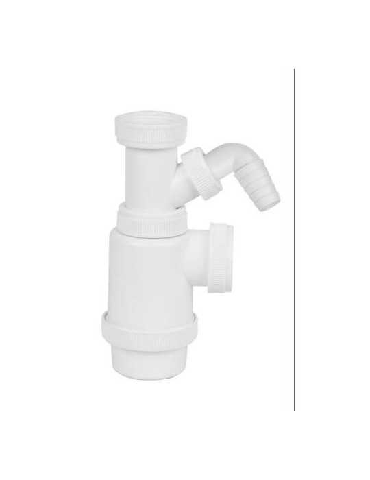 Sifón Botella Extensible 1 1/2 con Toma Lavadora M-113 [LOTE DE 8 Unidades] MIRTAK