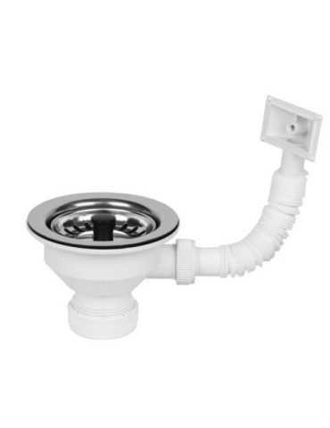 Válvula Cesta 115MM Inoxidable con Rebosadero M-345R [LOTE DE 4 Unidades] MIRTAK