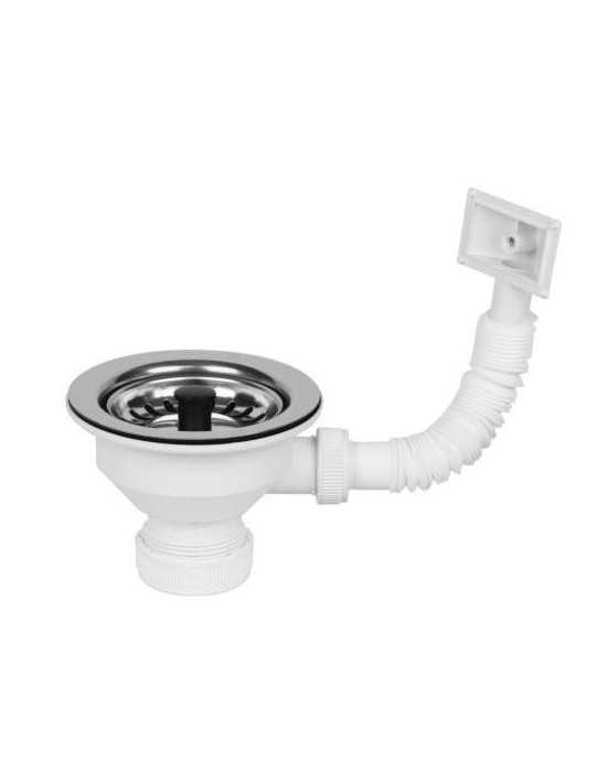 Válvula Cesta 115MM Inoxidable con Rebosadero M-345R [LOTE DE 4 Unidades] MIRTAK
