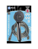 Kit Ducha Niger Cromo Flexo Metálico 1,5 m B17052 [LOTE DE 4 Unidades] MIRTAK