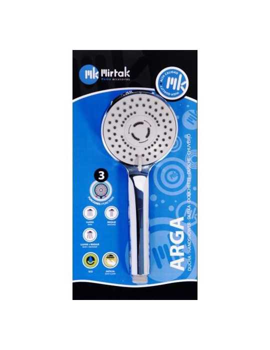 Mango Ducha Arga Cromo 3 Posiciones (Blister) B52402 [LOTE DE 4 Unidades] MIRTAK