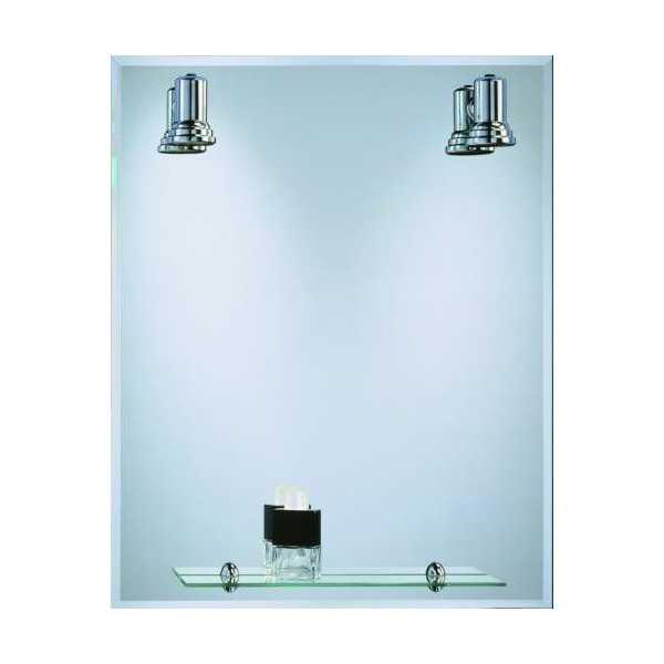 Espejo Bathstage Bisel Mural 60X75 con Focos+estante MODERN BATH