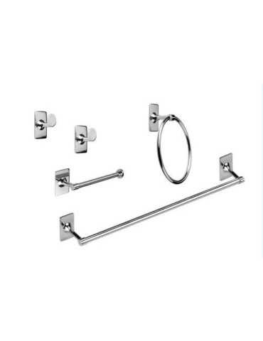 Juego Baño 5PZAS. Adhesivo Inoxidable B-Label 66772 MODERN BATH