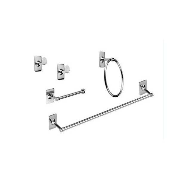 Juego Baño 5PZAS. Adhesivo Inoxidable B-Label 66772 MODERN BATH