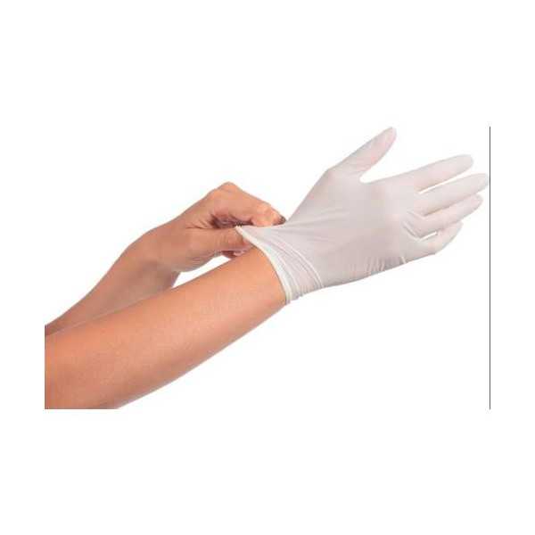 Guante Desechable Latex con Polvo (Caja 100) Talla M [LOTE DE 6 Unidades] SANICEN