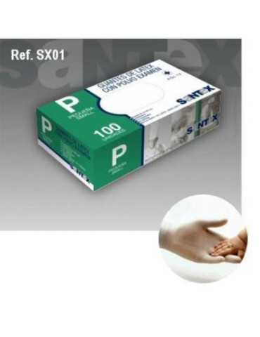 Guante Latex 100 Unidades Talla XP SX01 [LOTE DE 6 Unidades] SANTEX