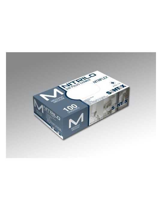 Guante Nitriflex Azul sin Polvo 100 Ud T/P GD20BB [LOTE DE 6 Unidades] SANTEX