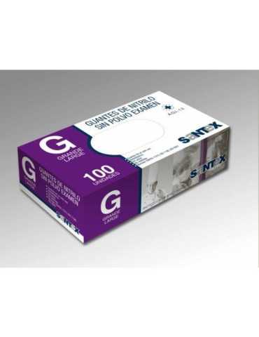 Guante Nitrilo Azul sin Polvo 100 Ud T/P GD21BB [LOTE DE 6 Unidades] SANTEX