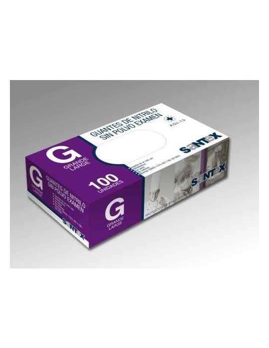 Guante Nitrilo Azul sin Polvo 100 Ud T/G GD21BD [LOTE DE 6 Unidades] SANTEX