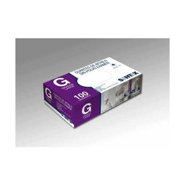 Guante Nitrilo Azul sin Polvo 100 Ud T/XG GD21BE [LOTE DE 6 Unidades] SANTEX