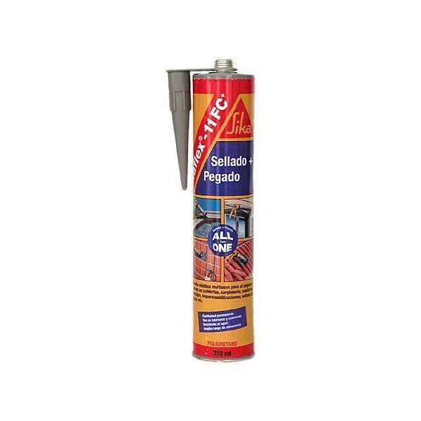 Masilla Adhesivo Poliuretano SIKAFLEX11-FC Gris 300 ml [LOTE DE 4 Unidades] SIKA