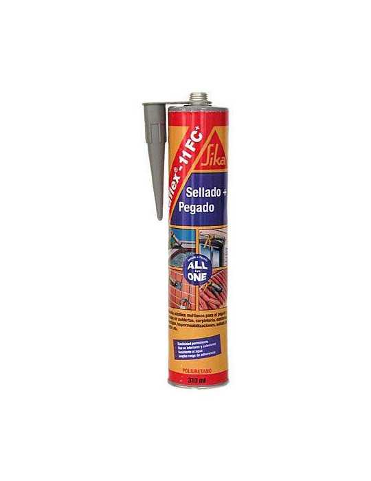Masilla Adhesivo Poliuretano SIKAFLEX11-FC Gris 300 ml [LOTE DE 4 Unidades] SIKA