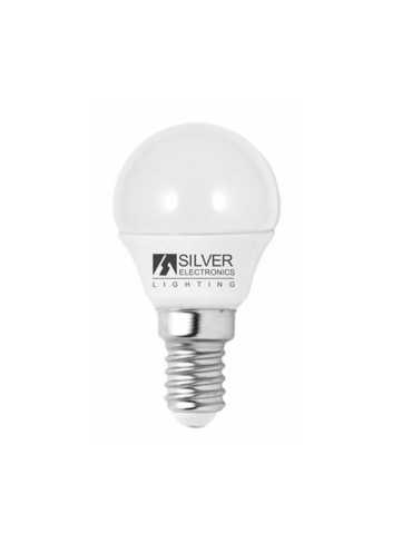 Bombilla LED ECO Esférica 5 W 6000K E14 1961214 [LOTE DE 18 Unidades] SILVER SANZ