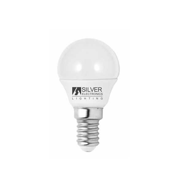 Bombilla LED ECO Esférica 5 W 6000K E14 1961214 [LOTE DE 18 Unidades] SILVER SANZ