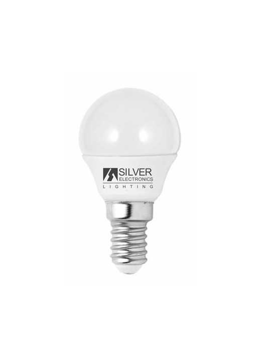 Bombilla LED ECO Esférica 5 W 6000K E14 1961214 [LOTE DE 18 Unidades] SILVER SANZ