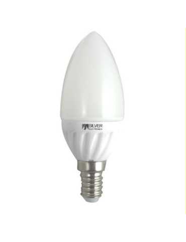 LED Ceramic Vela E14 3000K 5 W 970214 [LOTE DE 10 Unidades] SILVER SANZ
