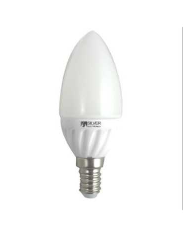 LED Ceramic Vela E14 5000K 5 W 971214 [LOTE DE 10 Unidades] SILVER SANZ