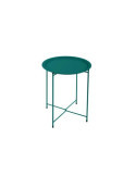 Mesa Auxiliar Plegab. acero Ø46CM. CORDELIA Turquesa [LOTE DE 2 Unidades] SIMON