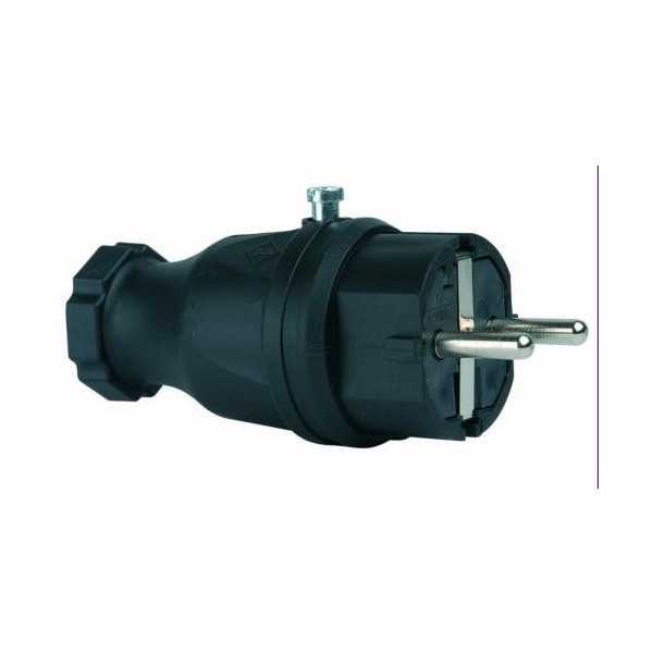 Clavija Goma 100% 16A 250V Negro CL507613 [LOTE DE 4 Unidades] SIMON BRICO