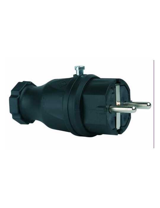 Clavija Goma 100% 16A 250V Negro CL507613 [LOTE DE 4 Unidades] SIMON BRICO