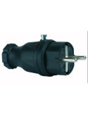 Clavija Goma 100% 16A 250V Negro CL507613 [LOTE DE 4 Unidades] SIMON BRICO