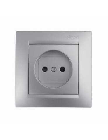 Enchufe Bipolar Aluminio F1590444026 [LOTE DE 4 Unidades] SIMON BRICO