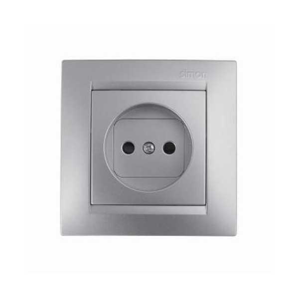 Enchufe Bipolar Aluminio F1590444026 [LOTE DE 4 Unidades] SIMON BRICO