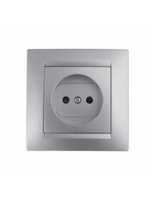 Enchufe Bipolar Aluminio F1590444026 [LOTE DE 4 Unidades] SIMON BRICO
