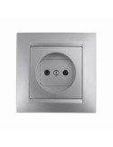Enchufe Bipolar Aluminio F1590444026 [LOTE DE 4 Unidades] SIMON BRICO