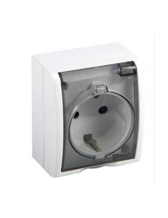 Base Enchufe Blanco Aquarius Estanco FAQ43130 [LOTE DE 4 Unidades] SIMON BRICO
