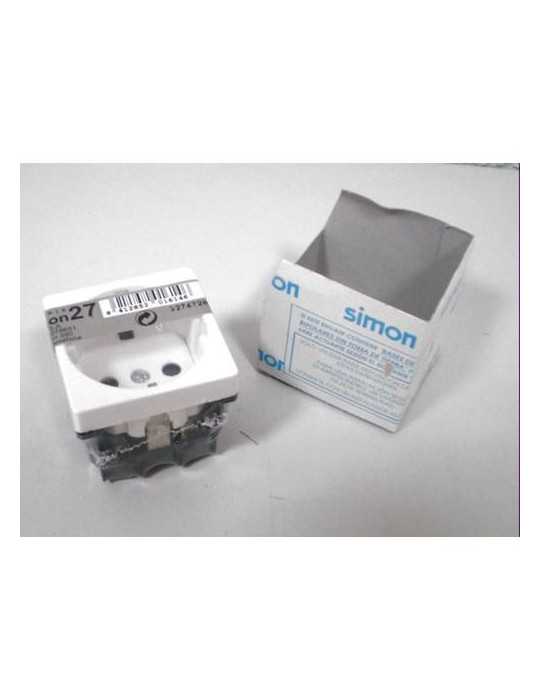 Base Enchufe 2 Puntos+toma Tierra Blanco G2747265 [LOTE DE 6 Unidades] SIMON BRICO