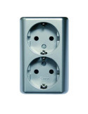 Doble Base Monobloc Superficie Aluminio MS540405 [LOTE DE 2 Unidades] SIMON BRICO