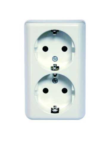 Doble Base Monobloc Superficie Blanco MS540306 [LOTE DE 2 Unidades] SIMON BRICO
