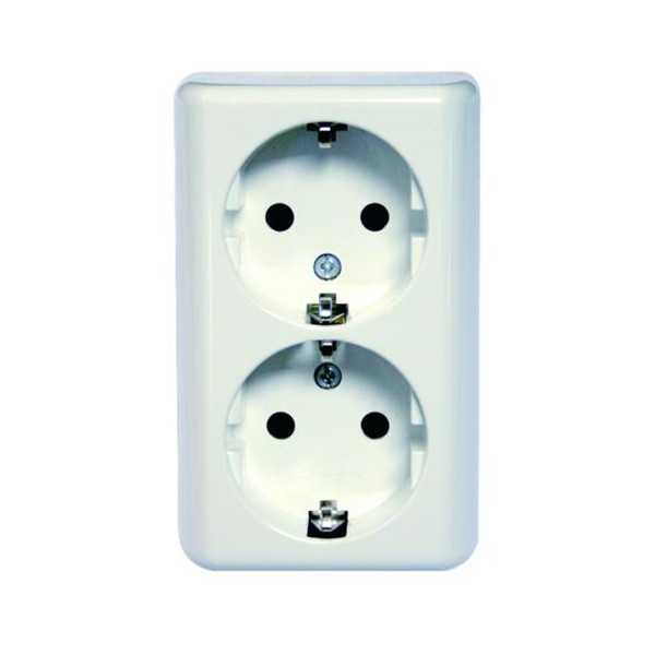 Doble Base Monobloc Superficie Blanco MS540306 [LOTE DE 2 Unidades] SIMON BRICO