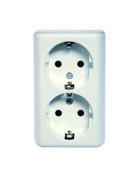 Doble Base Monobloc Superficie Blanco MS540306 [LOTE DE 2 Unidades] SIMON BRICO