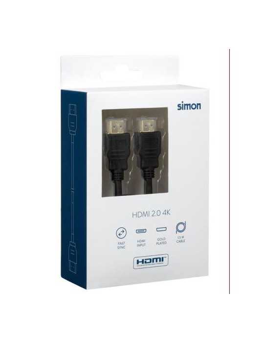 Cable Hdmi 2.0 4K MU222215 [LOTE DE 4 Unidades] SIMON BRICO